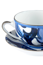 Blu Mediterraneo Foglie Tea Cup & Saucer Set